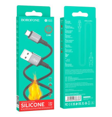 Кабель BOROFONE BX83 Famous silicone for Micro 2.4A/1m чорний mag-6974443386387137644