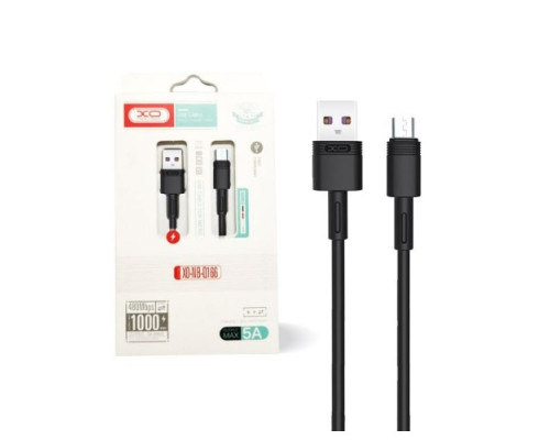 Кабель XO NB-Q166 fast charging usb cable for Micro 5A/1m Чорний mag-6920680875528136226