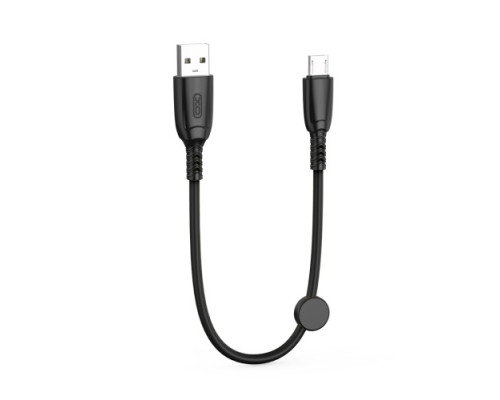 Кабель XO NB247 Suluo Series Portable Silicone for Micro with Cable Clip 6A/0,25m Чорний mag-69206808399571034