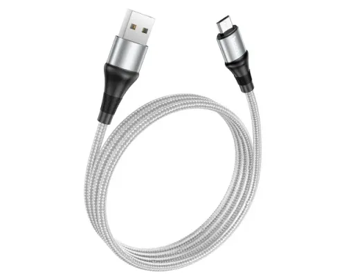Кабель HOCO X50 Excellent charging data for Micro 2,4A/1m. Grey mag-6931474734228143967
