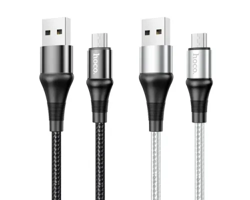 Кабель HOCO X50 Excellent charging data for Micro 2,4A/1m. Grey mag-6931474734228143967