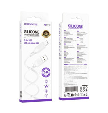 Кабель BOROFONE BX113 Lenny Silicone for Micro 2.4A/1m білий mag-6941991115424137620