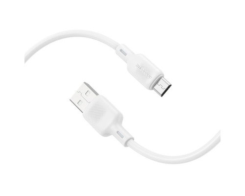 Кабель BOROFONE BX113 Lenny Silicone for Micro 2.4A/1m білий mag-6941991115424137620