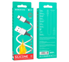 Кабель BOROFONE BX83 Famous silicone for Micro 2.4A/1m білий mag-6974443386394137645