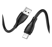 Кабель HOCO X61 Ultimate Silicone for Micro 2,4A/1m Black mag-6931474747822143978