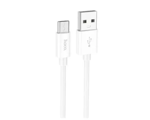 Кабель HOCO X87 Magic silicone charging data cable for Micro 2,4A/1m. White mag-6931474783226146037
