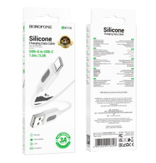 Кабель BOROFONE BX114 Structure Silicone for Type-C 3A/1m білий mag-6941991116896137631