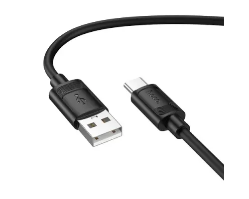 Кабель HOCO X122 Benefit silicone charging data cable Type-C 3A/1m. Black mag-6942007662222154147