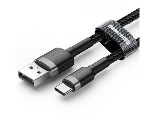 USB кабель Baseus Cafule for Type-C 3A/1m. Black-grey CATKLF-BG1 mag-6953156278202138558