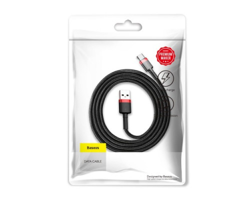 USB кабель Baseus Cafule for Type-C 3A/1m. Black-red CATKLF-B91 mag-6953156278219130025