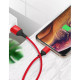 Кабель XO NB143 braided data cable Type-c 2m Червоний mag-6920680870851132424
