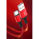 Кабель XO NB143 braided data cable Type-c 2m Червоний mag-6920680870851132424