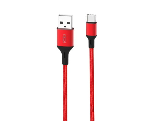 Кабель XO NB143 braided data cable Type-c 2m Червоний mag-6920680870851132424