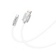 Кабель XO NB227 OD6.0 silicone TPE zinc alloy TYPE-C 6A/1,2M Білий mag-692068083328357215
