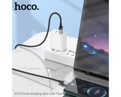 Кабель HOCO U110 charging data cable for Type-C/2,4A/1,2m. Blue mag-6931474770615139096