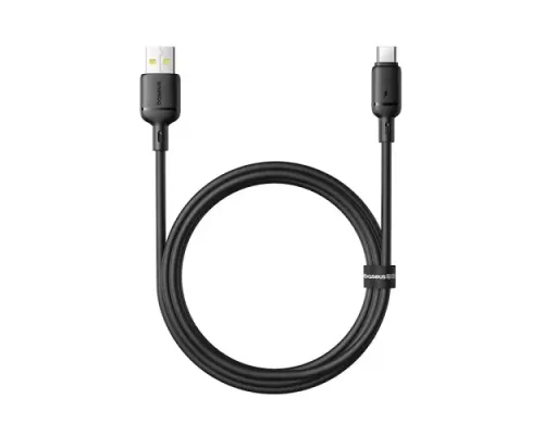 USB кабель Baseus Silky Series USB to Type-C 3A 2m Black P10377703113-03 mag-6932172692599152051