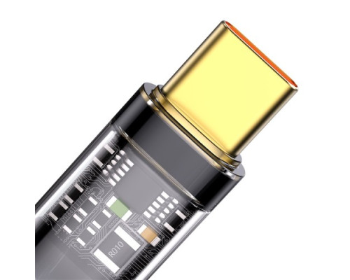USB кабель Baseus Explorer Series Auto Power-Off USB to Type-C 100W 1m Black CATS000201 mag-693217260570455958