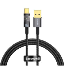 USB кабель Baseus Explorer Series Auto Power-Off USB to Type-C 100W 1m Black CATS000201 mag-693217260570455958