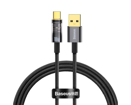 USB кабель Baseus Explorer Series Auto Power-Off USB to Type-C 100W 1m Black CATS000201 mag-693217260570455958