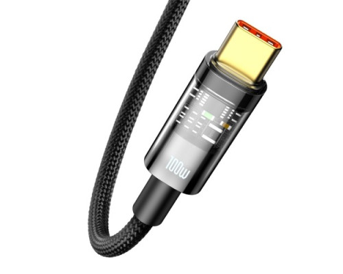 USB кабель Baseus Explorer Series Auto Power-Off USB to Type-C 100W 1m Black CATS000201 mag-693217260570455958