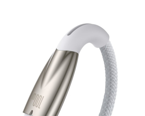 USB кабель Baseus Glimmer Series Fast Charging Data Cable USB to Type-C 100W 1m White CADH000402 mag-693217261798161288