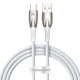 USB кабель Baseus Glimmer Series Fast Charging Data Cable USB to Type-C 100W 1m White CADH000402 mag-693217261798161288