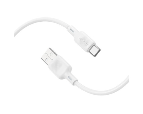 Кабель BOROFONE BX113 Lenny Silicone for Type-C 3A/1m білий mag-6941991115448139543