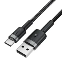 USB кабель ACEFAST C22-04 USB to Type-C aluminum alloy charging data cable 3A 1,2m Black mag-6974316285144153339