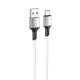 Кабель BOROFONE BX83 Famous silicone charging for Type-C 3A/1m білий mag-6974443386424137647