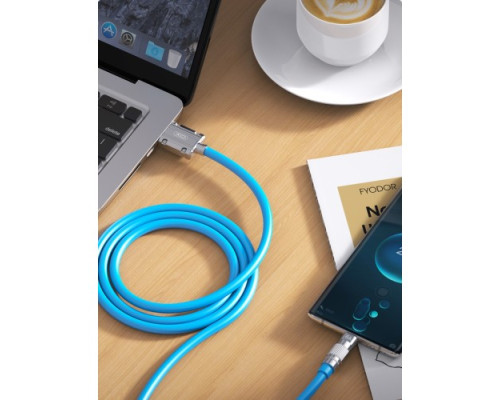 Кабель XO NB227 OD6.0 silicone TPE zinc alloy TYPE-C 6A/1,2M Чорний mag-692068083329057216