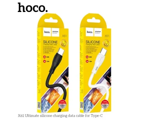 Кабель HOCO X61 Ultimate Silicone for Type-C 2,4A/1m White mag-6931474747853143980