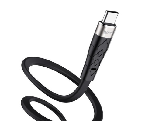 Кабель HOCO X53 Ange silicone charging data for Type-C 3A/1m. Black mag-6931474738097138108