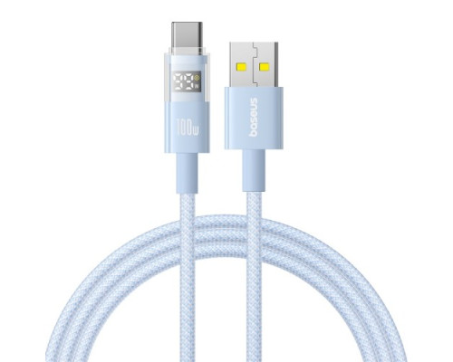 USB кабель Baseus Display 2 Fast Charging Data Cable USB to Type-C 100W 1m Blue P10382701311-00 mag-6932172682170135361