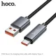 Кабель HOCO X112 Favor charging data cable with display Type-C 5A/1m black mag-6942007645560144062