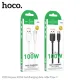 Кабель HOCO X115 Surpass 100W fast charging data cable Type-C 1m black mag-6942007651974152316
