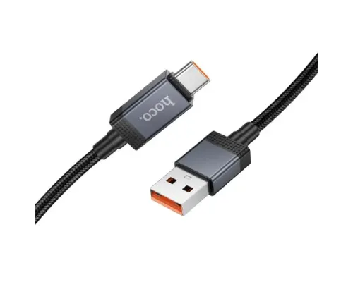 Кабель HOCO X118 Generous 5A charging data cable with display Type-C black mag-6942007655088146166