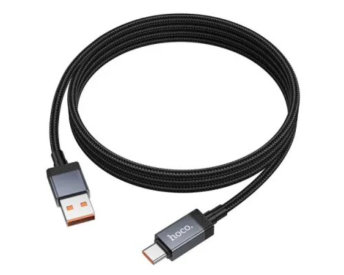 Кабель HOCO X118 Generous 5A charging data cable with display Type-C black mag-6942007655088146166