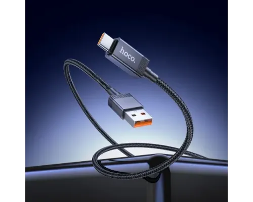 Кабель HOCO X118 Generous 5A charging data cable with display Type-C black mag-6942007655088146166
