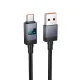 Кабель HOCO X118 Generous 5A charging data cable with display Type-C black mag-6942007655088146166