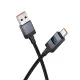 Кабель HOCO X118 Generous 5A charging data cable with display Type-C black mag-6942007655088146166