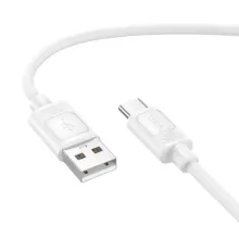 Кабель HOCO X122 Benefit silicone charging data cable Type-C 3A/1m. White mag-6942007662239153872