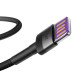 USB кабель Baseus Cafule HW Quick Charging for Type-C 40W/5A/1m. Gray Black CATKLF-PG1 mag-6953156293564132579