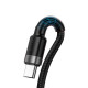 USB кабель Baseus Cafule HW Quick Charging for Type-C 40W/5A/1m. Gray Black CATKLF-PG1 mag-6953156293564132579
