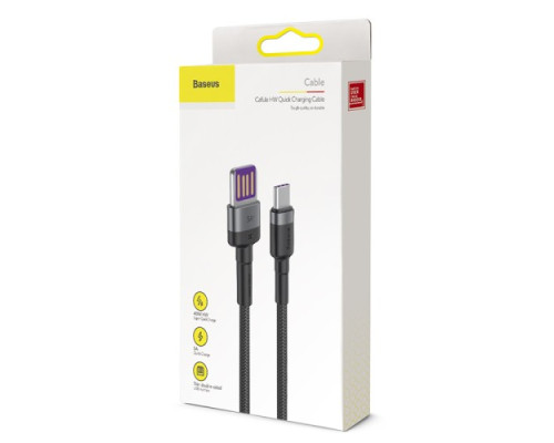 USB кабель Baseus Cafule HW Quick Charging for Type-C 40W/5A/1m. Gray Black CATKLF-PG1 mag-6953156293564132579