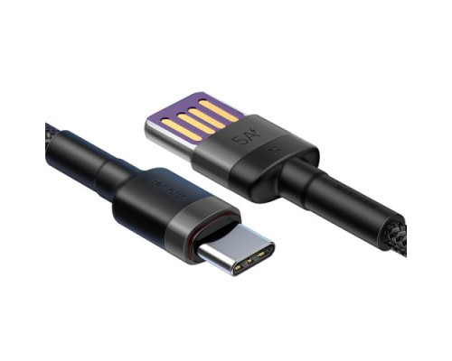 USB кабель Baseus Cafule HW Quick Charging for Type-C 40W/5A/1m. Gray Black CATKLF-PG1 mag-6953156293564132579