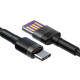 USB кабель Baseus Cafule HW Quick Charging for Type-C 40W/5A/1m. Gray Black CATKLF-PG1 mag-6953156293564132579