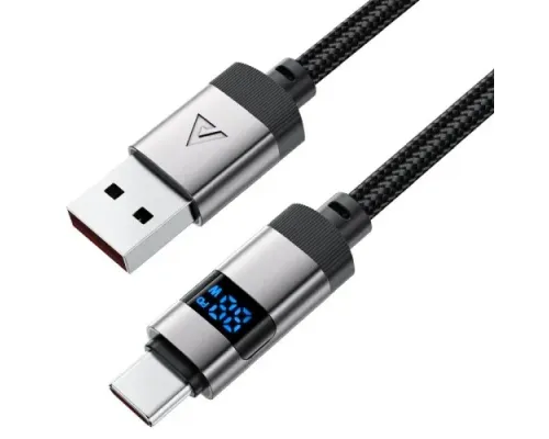 USB Кабель ACEFAST C15-04 USB to Type-C digital display braided charging data cable 1.2m Black mag-6974316283737153796