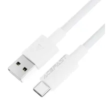 USB кабель ACEFAST C18-04 USB to Type-C braid charging data cable 3A 1,2m White mag-6974316284260153833