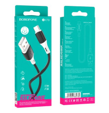 Кабель BOROFONE BX79 silicone charging for Type-C 3A/1m чорний mag-6974443384789138239