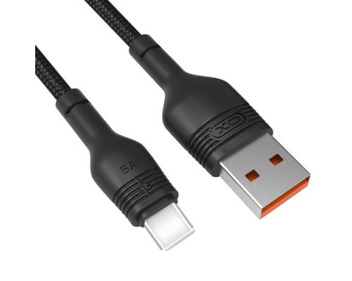Кабель XO NB55 Huawei 5A Fast Charge USB Cable Type-c 1m Чорний mag-692068089975357308